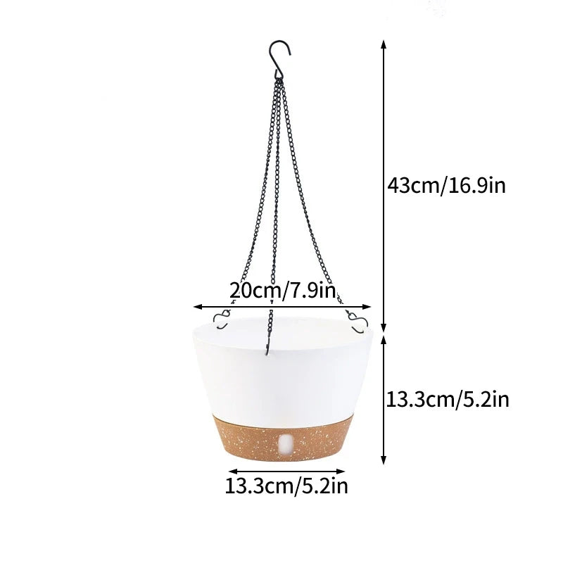Plant Pot Circular Large Flowerpot Plastic Indoor Plants Succulent Planter with Drainage Bonsai Potted with Tray Home Decoration