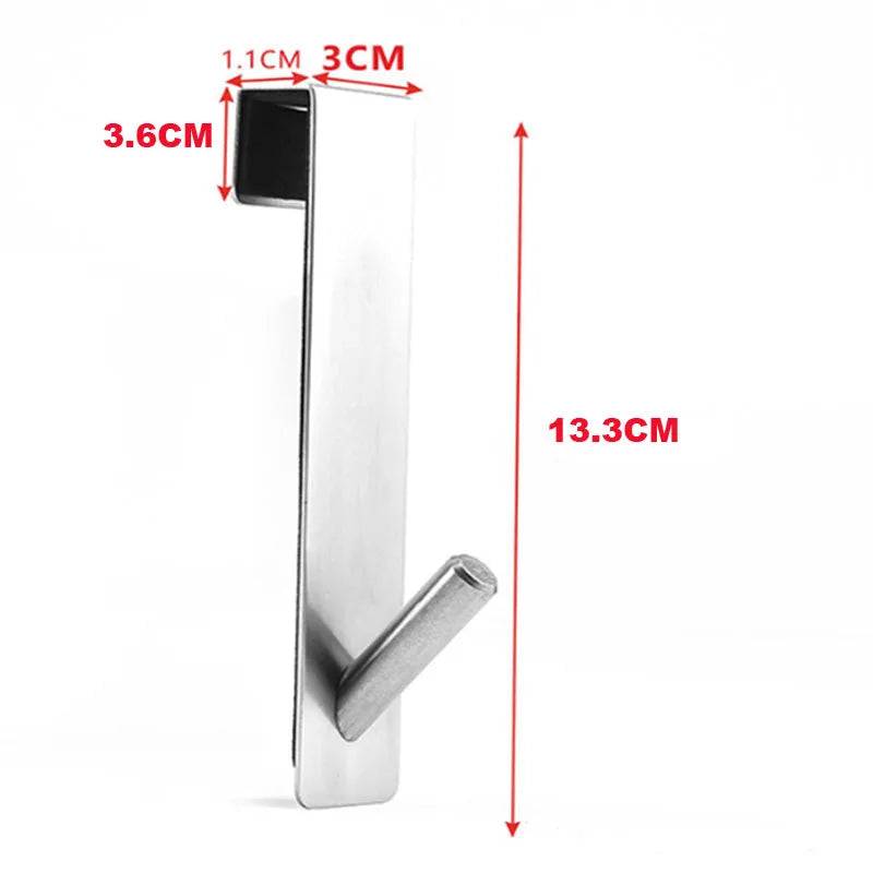 Stainless Steel Over Glass Door Shower Door Back Shower Towel Rack S-Shape Bathroom Bathrobe Hanger Holder Hooks