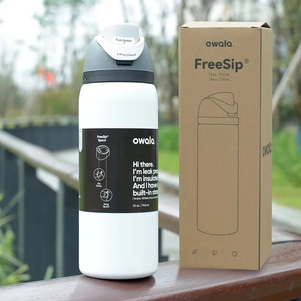2025 NEW Owala 24Oz/32 OzInsulated Stainless Steel Water Bottle with Straw, BPA-Free Sports Water ion for Your Outdoor Adventure