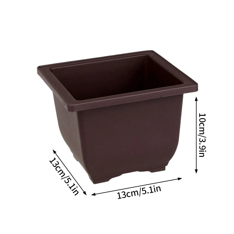 Rectangular Bonsai Training Pots Plastic Flowerpot with Drainage Tray Succulent Plants Pot Bonsai Plants Growing Pots Home Decor