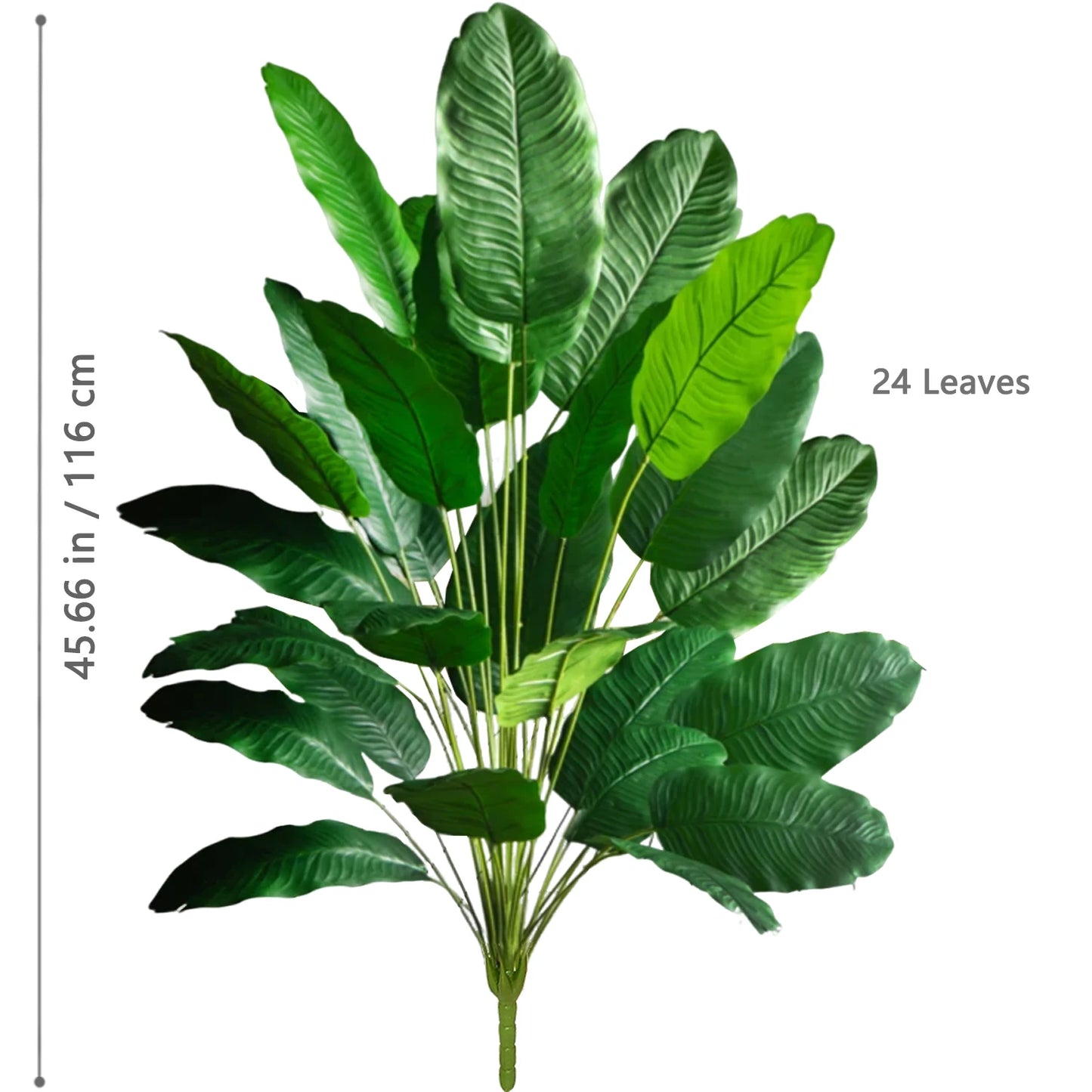 60-90-120cm(47.2in) Artificial Tropical Palm Tree Fake Banana Plant Leaves Real Touch Strelitzia Plastic Plant for Home Garden
