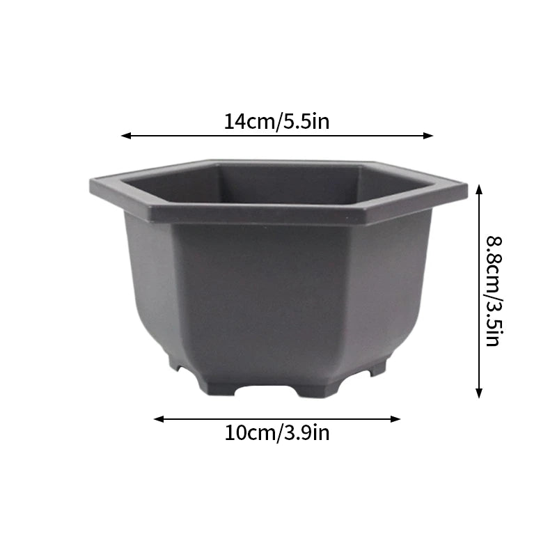 Rectangular Bonsai Training Pots Plastic Flowerpot with Drainage Tray Succulent Plants Pot Bonsai Plants Growing Pots Home Decor