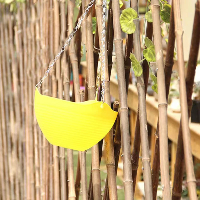 Hanging Orchid Pot With Chain Plastic Hanging Basket Flowerpot Wall Mounted Green Pot For Plant Herb Plant Container