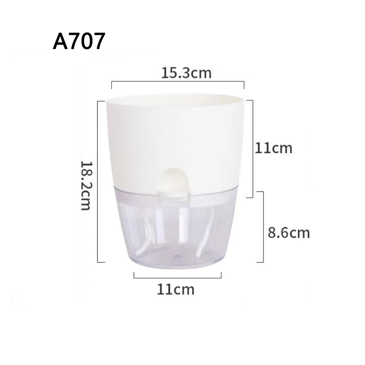 2 Layer Soilless Cultivation Flower Pot Cotton Rope Self Watering Hydroponic Plant Basin Automatic Irrigation Lazy Flowerpot 1Pc