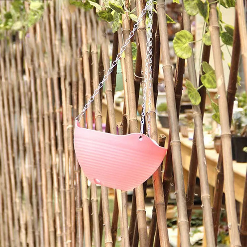 Hanging Orchid Pot With Chain Plastic Hanging Basket Flowerpot Wall Mounted Green Pot For Plant Herb Plant Container