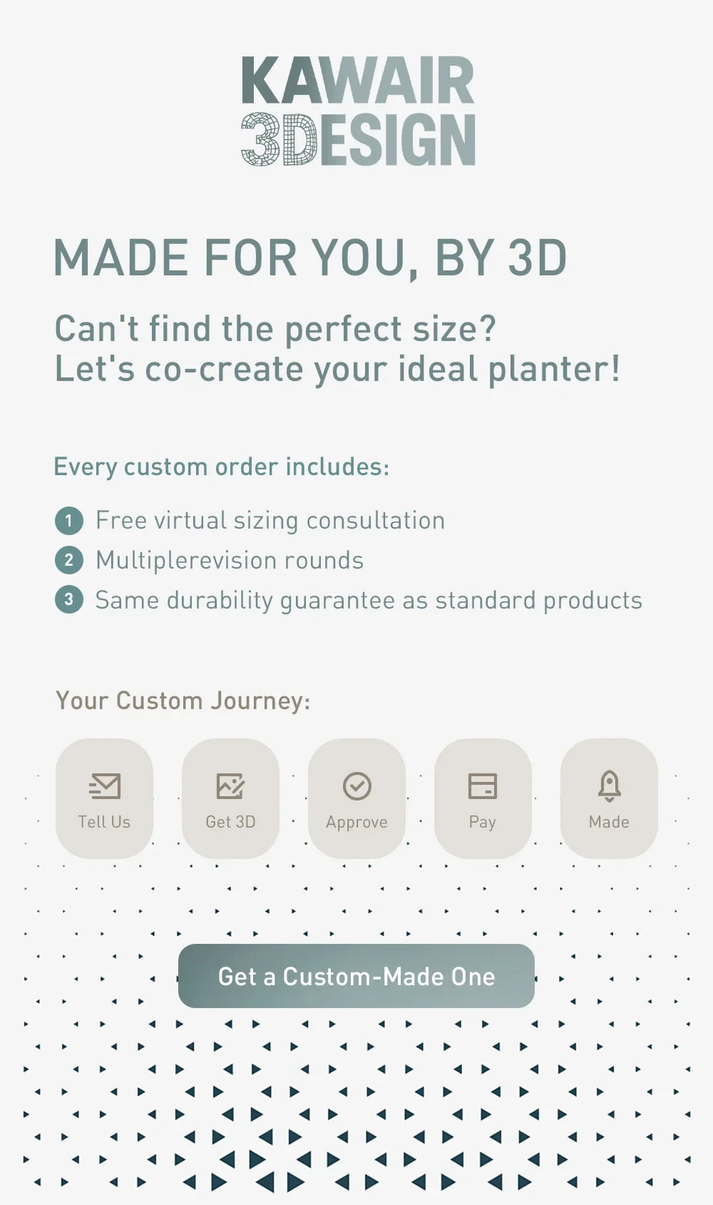 Modern Minimalist 3D Printed Plant Pot – Biodegradable Flower Planter for Home Decor, Eco-Friendly Sustainable Gift (Cheo)