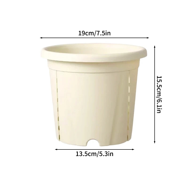 Plastic Flower Pot Root Control Breathable Nursery Pot Thickened Resin Plant Pot Garden Balcony Planting Potted Seedling Planter