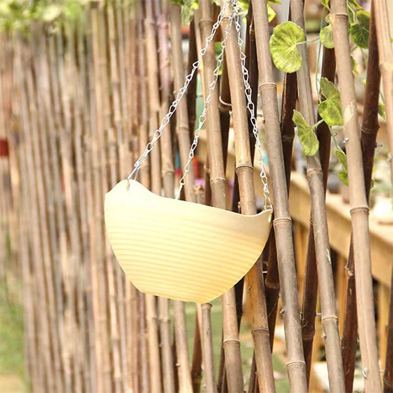 Hanging Orchid Pot With Chain Plastic Hanging Basket Flowerpot Wall Mounted Green Pot For Plant Herb Plant Container