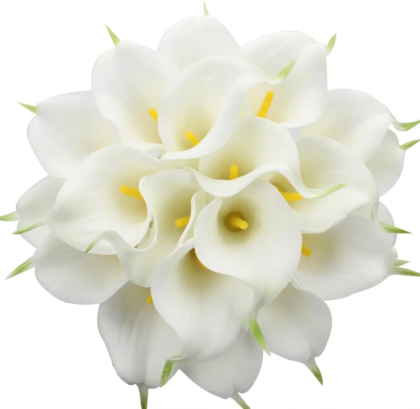 10Pcs White Calla Lily Artificial Flowers for Bridal Wedding Bouquet Real Touch PU Calla Fake Flower Home Bedroom Table Decor