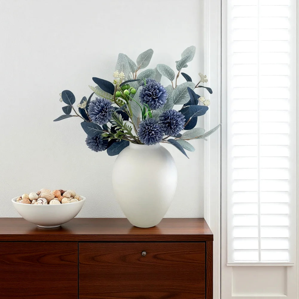 Modern metal vase flower arrangement decoration, dinner, living room, kitchen, bookshelf, dining table, vase decoration