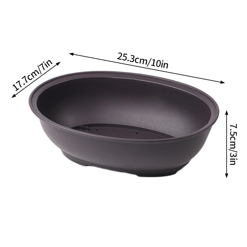 Rectangular Bonsai Training Pots Plastic Flowerpot with Drainage Tray Succulent Plants Pot Bonsai Plants Growing Pots Home Decor