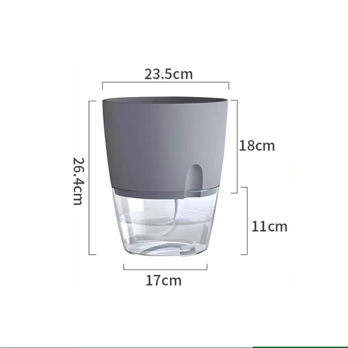 2 Layer Soilless Cultivation Flower Pot Cotton Rope Self Watering Hydroponic Plant Basin Automatic Irrigation Lazy Flowerpot 1Pc