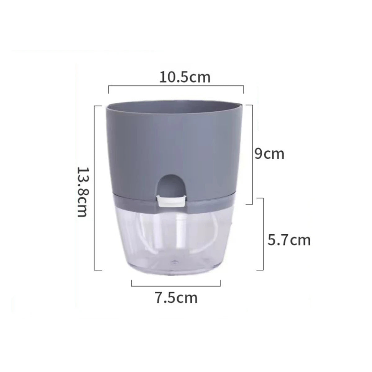 2 Layer Soilless Cultivation Flower Pot Cotton Rope Self Watering Hydroponic Plant Basin Automatic Irrigation Lazy Flowerpot 1Pc