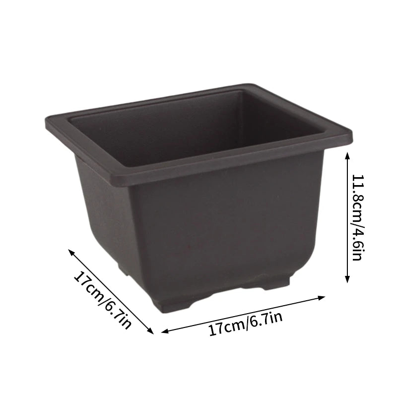 Rectangular Bonsai Training Pots Plastic Flowerpot with Drainage Tray Succulent Plants Pot Bonsai Plants Growing Pots Home Decor