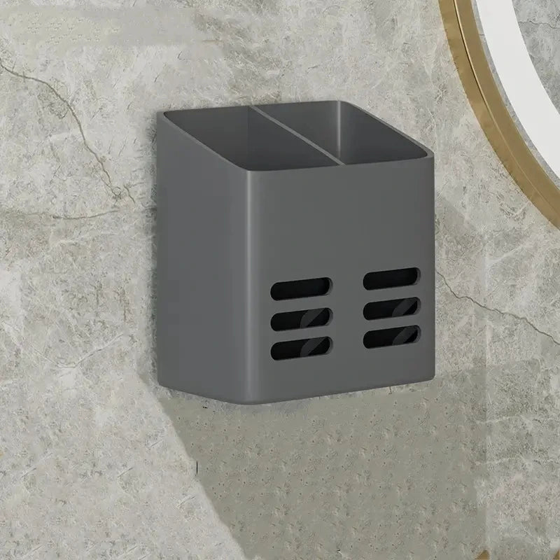 Bathroom Shelf Makeup Storage Organizer No Drill Toiletries Shelves Wall Mount Comb Skin Care Product Rack Bathroom Accessories