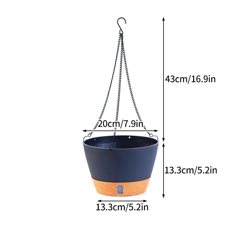 Plant Pot Circular Large Flowerpot Plastic Indoor Plants Succulent Planter with Drainage Bonsai Potted with Tray Home Decoration