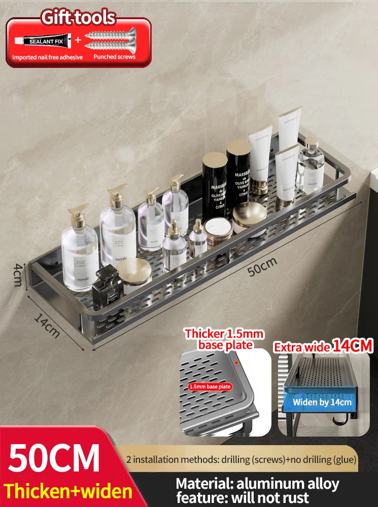 bathroom rack bathroom shelf toilet space aluminum hanging rack bathroom organizer hang on the wall