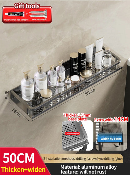 bathroom rack bathroom shelf toilet space aluminum hanging rack bathroom organizer hang on the wall