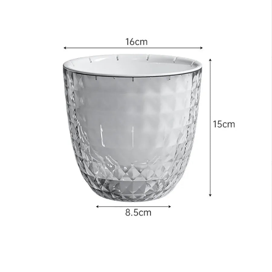 Plastic Transparent Lazy Self-absorbent Flowerpot Hydroponic Water-growing Plants Water-free Water Storage Basin