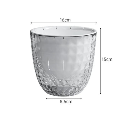 Plastic Transparent Lazy Self-absorbent Flowerpot Hydroponic Water-growing Plants Water-free Water Storage Basin