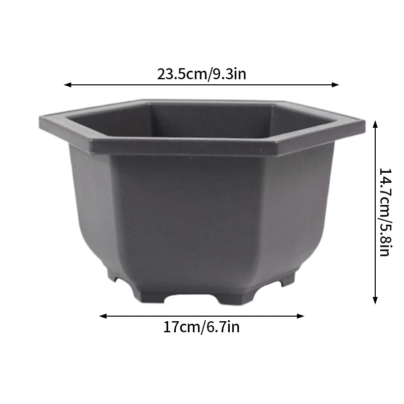 Rectangular Bonsai Training Pots Plastic Flowerpot with Drainage Tray Succulent Plants Pot Bonsai Plants Growing Pots Home Decor