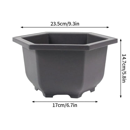 Rectangular Bonsai Training Pots Plastic Flowerpot with Drainage Tray Succulent Plants Pot Bonsai Plants Growing Pots Home Decor