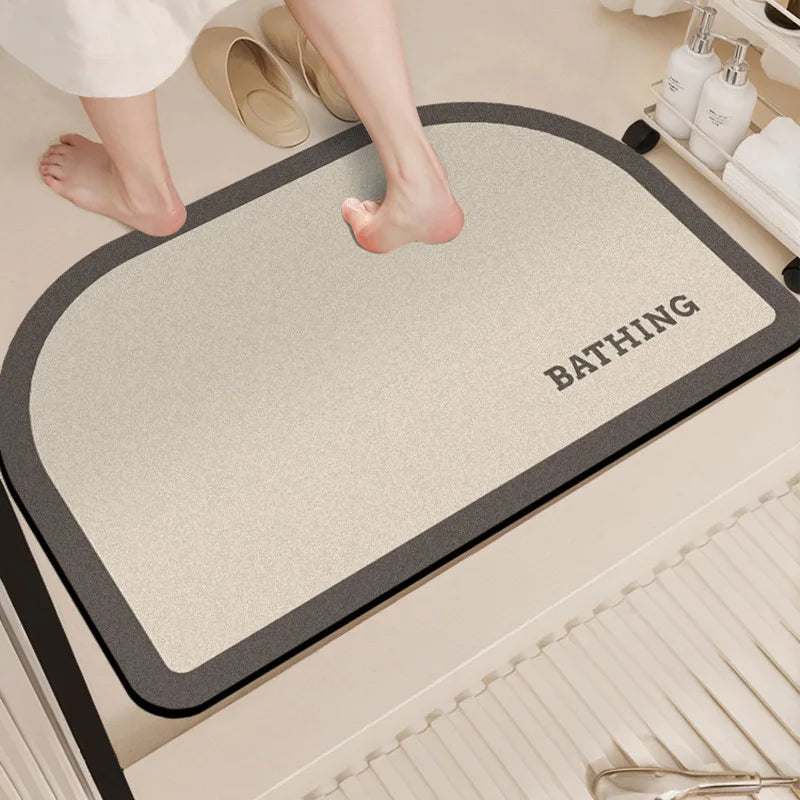 40*60CM Non Marking Diatomaceous Earth Floor Mat for Household Bathroom Doorways Dirt Resistant Absorbent Quick Drying Anti Slip