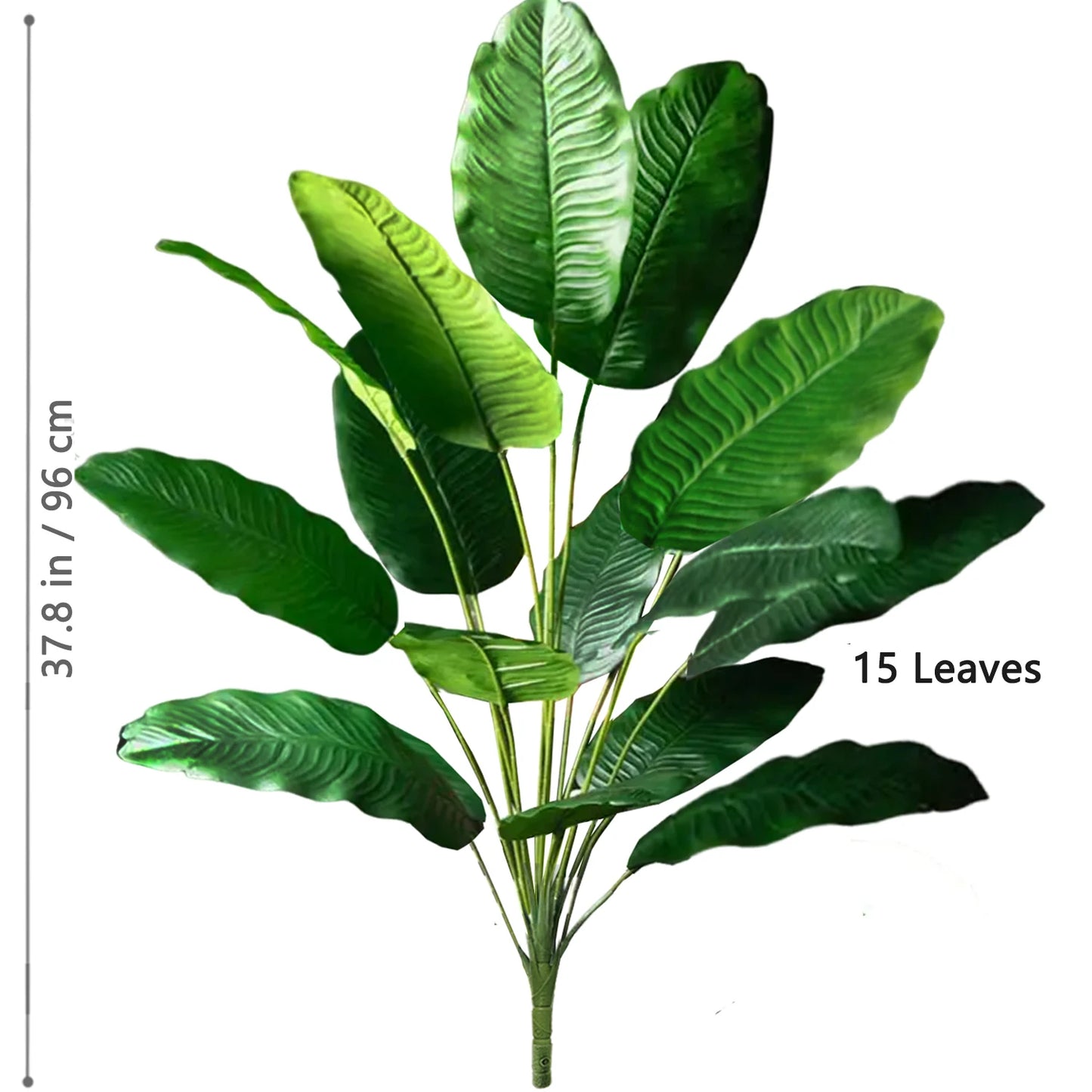60-90-120cm（47.2in) Artificial Tropical Palm Tree Fake Banana Plant Leaves Real Touch Strelitzia Plastic Plant for Home Garden