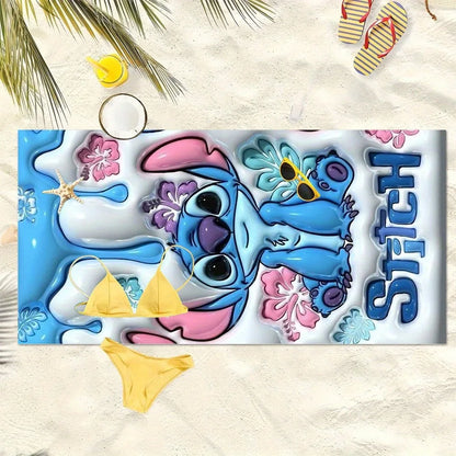 Cute Stitch beach towel: fun, fashionable, perfect summer! Suitable for bath towels, beach towels, holiday gifts