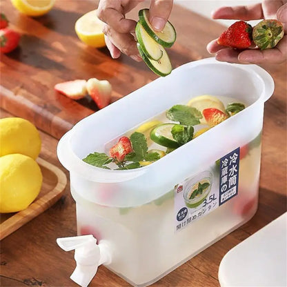 Freezer Water Jug Cold Lemon Juice Pitcher Beverage Drink Water Dispenser Drinkware Leak Free Refrigerator Water Kettles