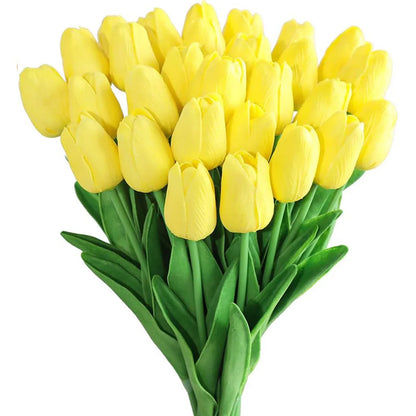 10Pcs Artificial Flower Realistic Touch Tulip Scrapbooking Vase Home Decor Wedding Garden Arch Garland  Mother's Day Bouquet diy