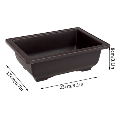 Rectangular Bonsai Training Pots Plastic Flowerpot with Drainage Tray Succulent Plants Pot Bonsai Plants Growing Pots Home Decor