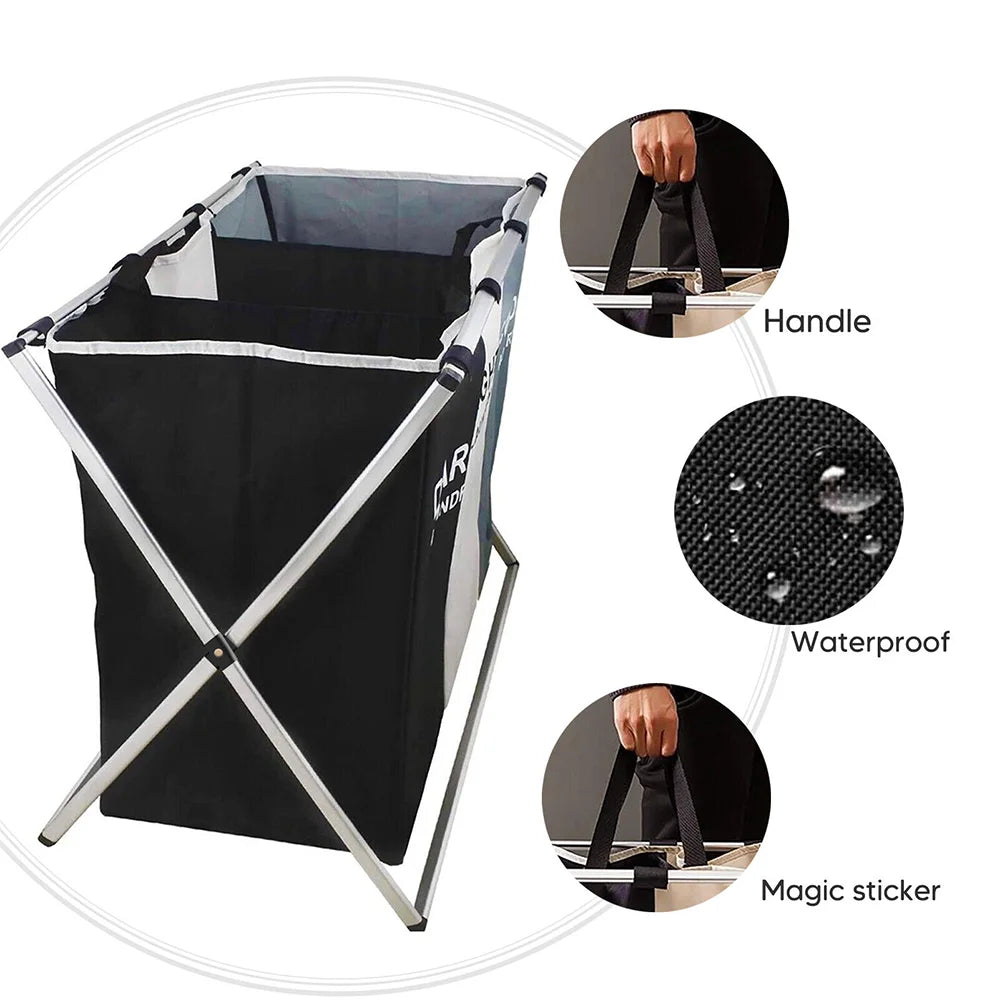 Foldable Laundry Basket Large Capacity Toys Clothes Organizer Aluminum Bracket Waterproof Bathroom Laundry Basket Hamper