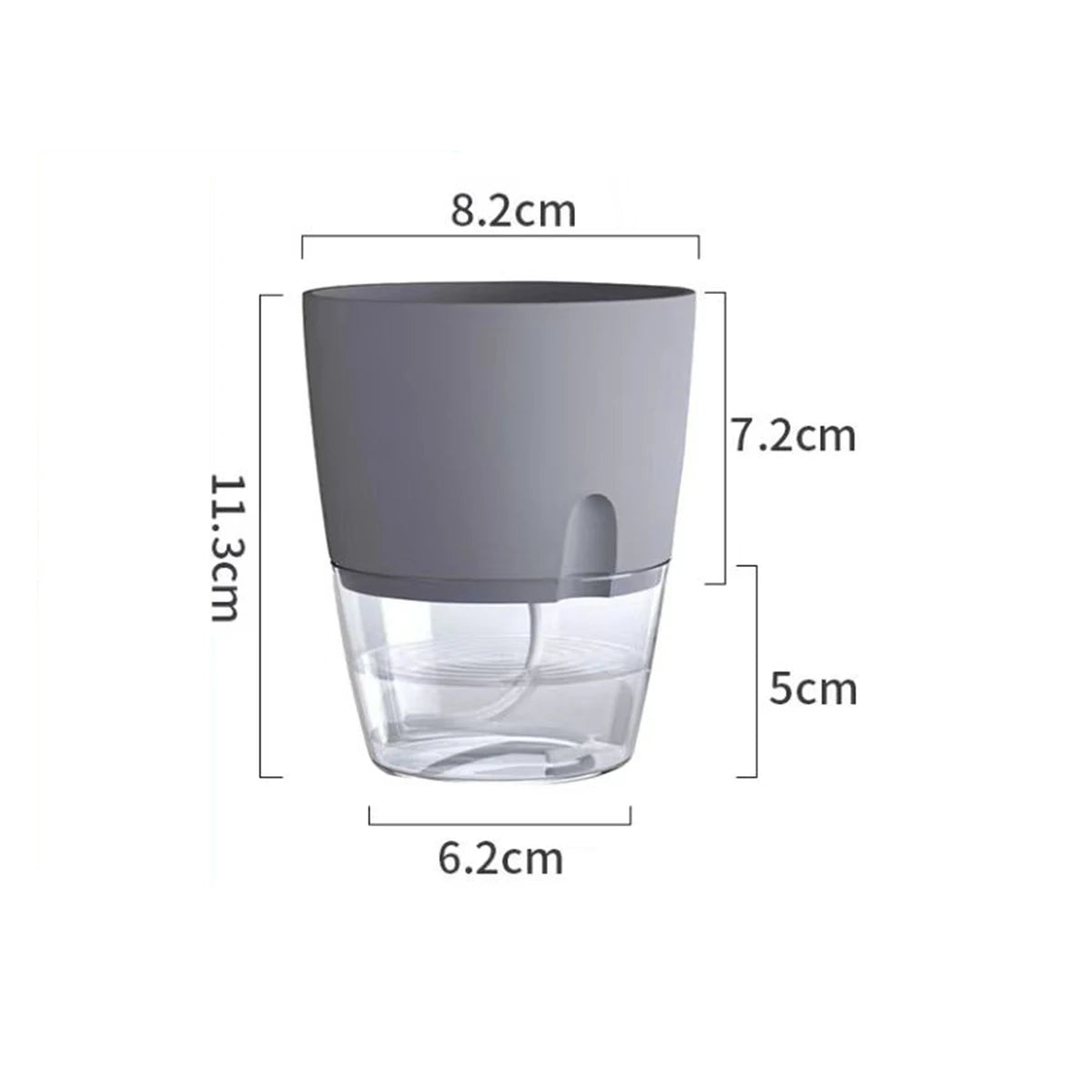 2 Layer Soilless Cultivation Flower Pot Cotton Rope Self Watering Hydroponic Plant Basin Automatic Irrigation Lazy Flowerpot 1Pc