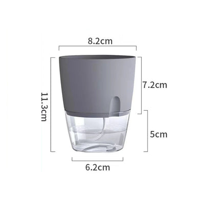 2 Layer Soilless Cultivation Flower Pot Cotton Rope Self Watering Hydroponic Plant Basin Automatic Irrigation Lazy Flowerpot 1Pc
