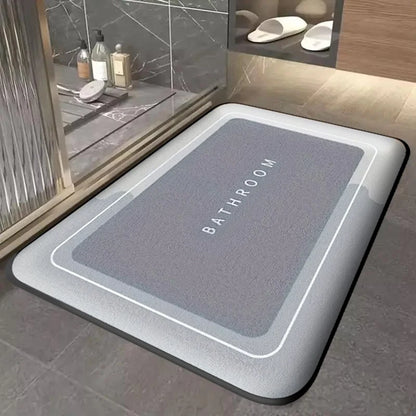 Flannel bathroom printed non-slip foot mat bathtub mat thick sponge dirt-resistant water-absorbent floor mat