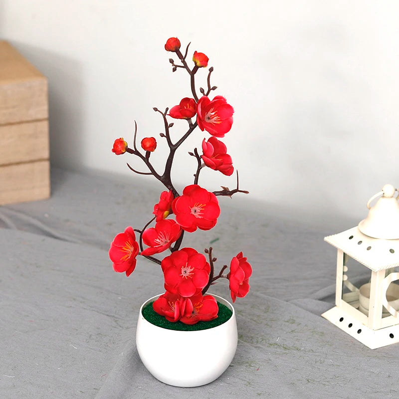 30 cm Artificial Plants Bonsai Small Tree Simulation Pot Plants Fake Flowers Table Potted Ornaments Home Decoration Hotel Garden