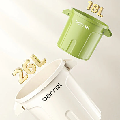 18/26L Large Capacity Trash Can Home Storage Bin Open Top Double Handle Minimalist Design for Kitchen Bathroom Living Room