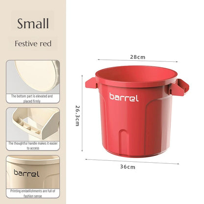 18/26L Large Capacity Trash Can Home Storage Bin Open Top Double Handle Minimalist Design for Kitchen Bathroom Living Room