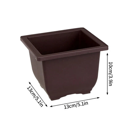 Rectangular Bonsai Training Pots Plastic Flowerpot with Drainage Tray Succulent Plants Pot Bonsai Plants Growing Pots Home Decor