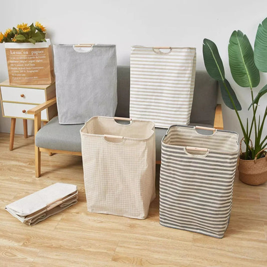 1PC A Portable, Foldable Fabric Waterproof Bathroom Storage Basket For Dirty Clothes