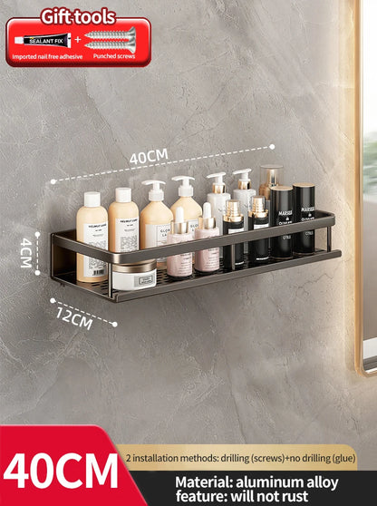 bathroom rack bathroom shelf toilet space aluminum hanging rack bathroom organizer hang on the wall
