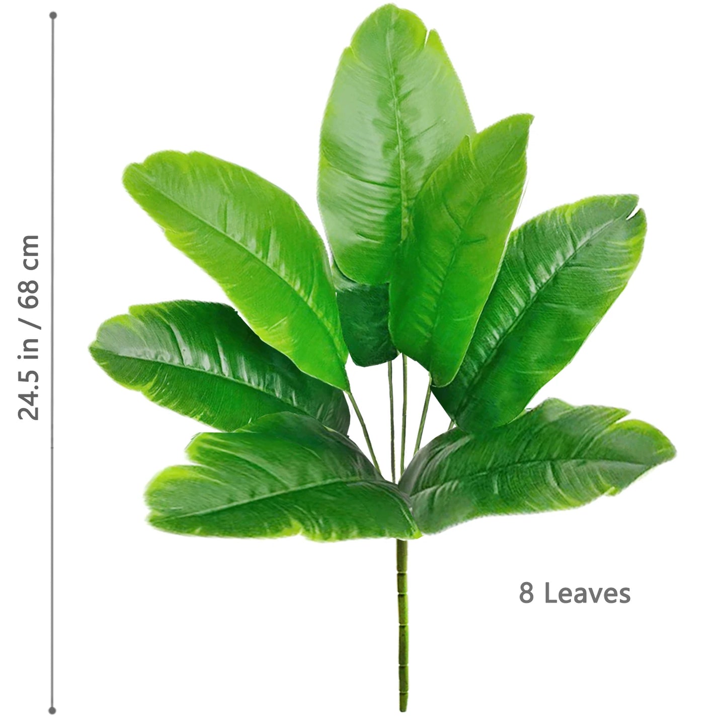 60-90-120cm（47.2in) Artificial Tropical Palm Tree Fake Banana Plant Leaves Real Touch Strelitzia Plastic Plant for Home Garden