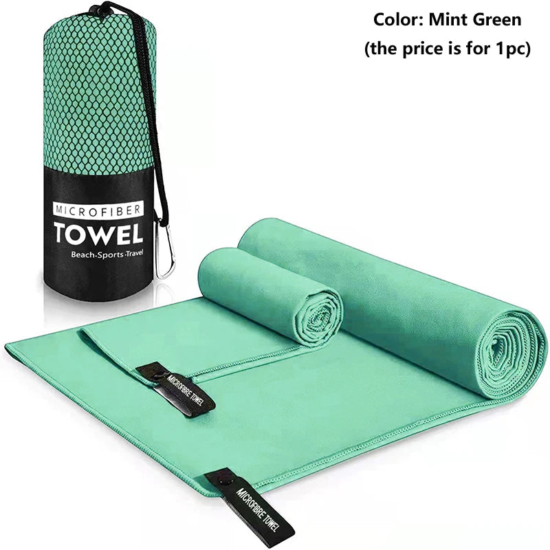 Quick-Drying Sports Towel 40x80/76x152CM Blue Grey Green Orange Swimming Gym Fitness Camping Running Beach Washcloth Towels
