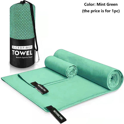 Quick-Drying Sports Towel 40x80/76x152CM Blue Grey Green Orange Swimming Gym Fitness Camping Running Beach Washcloth Towels