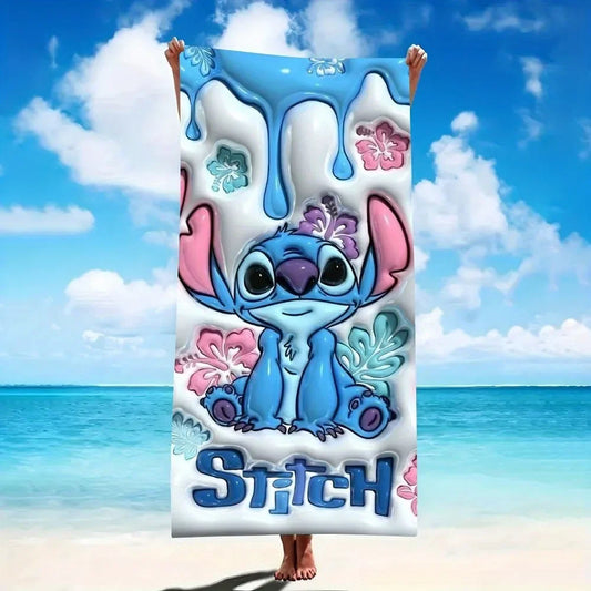 Cute Stitch beach towel: fun, fashionable, perfect summer! Suitable for bath towels, beach towels, holiday gifts