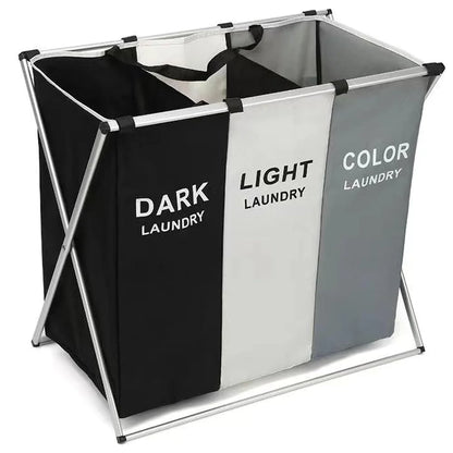 Foldable Laundry Basket Large Capacity Toys Clothes Organizer Aluminum Bracket Waterproof Bathroom Laundry Basket Hamper