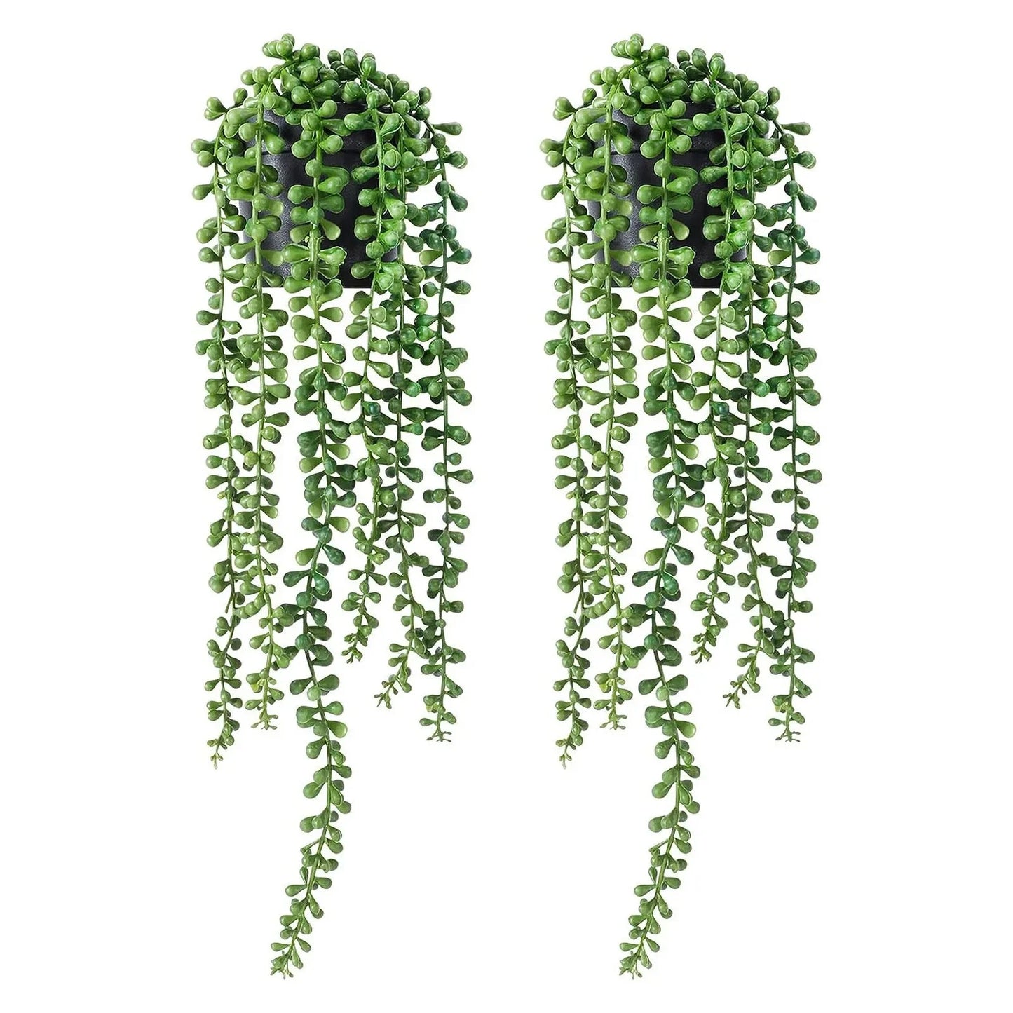 Lifelike Artificial Lush Hanging Succulents Home Wedding Green Plant Wall Hanging Vine Decorative Plant Wall Balcony Outdoor
