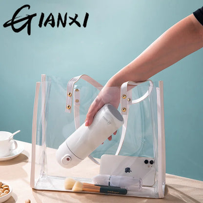 GIANXI Bouncing Straw Thermos Cup Stainless Steel Termos Water Bottle Simple Ins Style Portable Insulated Cups Drinkware
