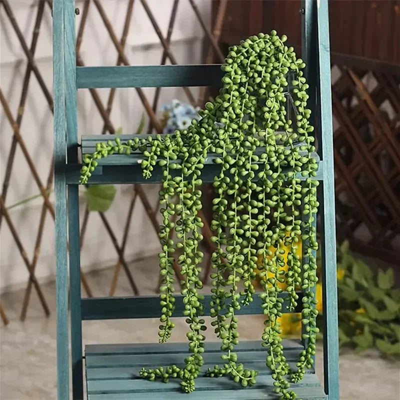 Lifelike Artificial Lush Hanging Succulents Home Wedding Green Plant Wall Hanging Vine Decorative Plant Wall Balcony Outdoor
